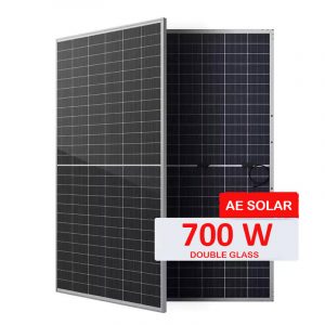 پنل خورشیدی 700 وات مونو کریستال بایفشیال برند AE SOLAR سری METEOR