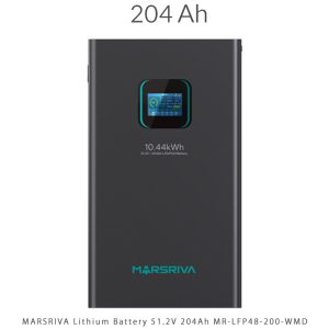 باتری لیتیومی 204 آمپر ساعت 51.2 ولت برند MARSRIVA مدل MR-LFP48-200-WMD