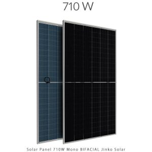 پنل خورشیدی 710 وات مونو کریستال مدل بایفشیال N-Type برند JINKO SOLAR