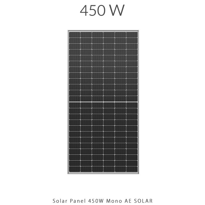 پنل خورشیدی 450 وات مونو کریستال برند AE SOLAR آلمان