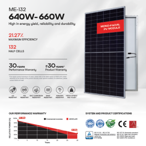 پنل خورشیدی AE SOLAR (بایفیشیال) 660-640 وات DOUBLE GLASS