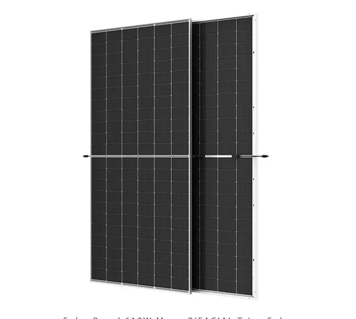 پنل خورشیدی 610w مونو کریستال بای فیشیال برند Trina Solar
